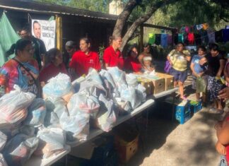 «De La Mano con Río Bravo» lleva comestibles a la colonia Ampliación Benito Juárez