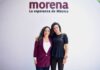 Senadora Olga Sosa sostiene encuentro con Luisa María Alcalde, presidenta nacional de Morena